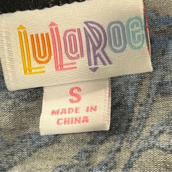 LuLaRoe Midi Julia Dress Short Sleeve Crew Neck size s statue of liberty print - Picture 9 of 12